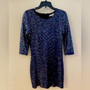 Multi colored sequins party dress